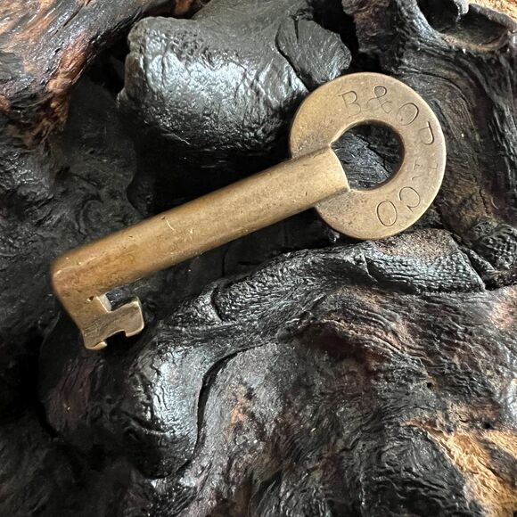 Baltimore Ohio B&O Railroad RR Brass Switch Key FS Hardware Employee Number - Picture 1 of 4